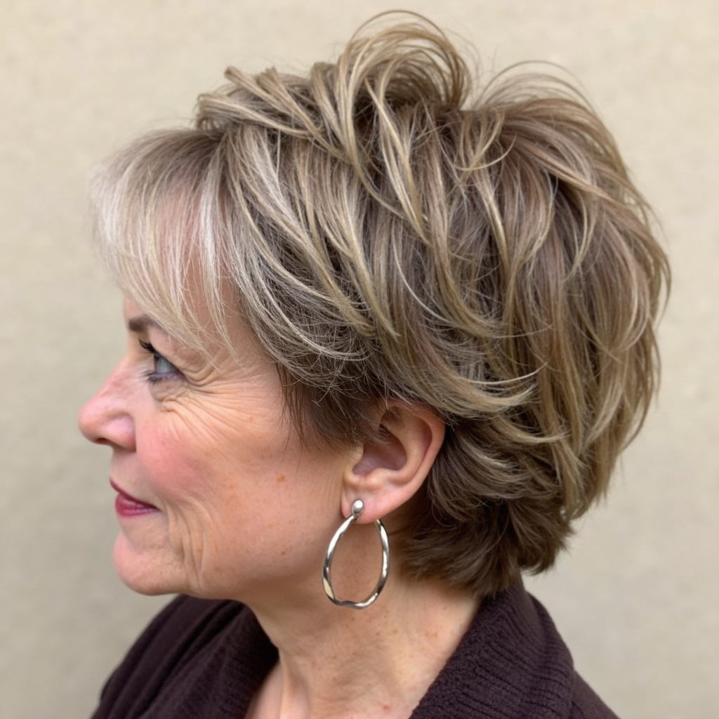 Blonde Shag With Choppy Layers — Trendy Very Short Hair