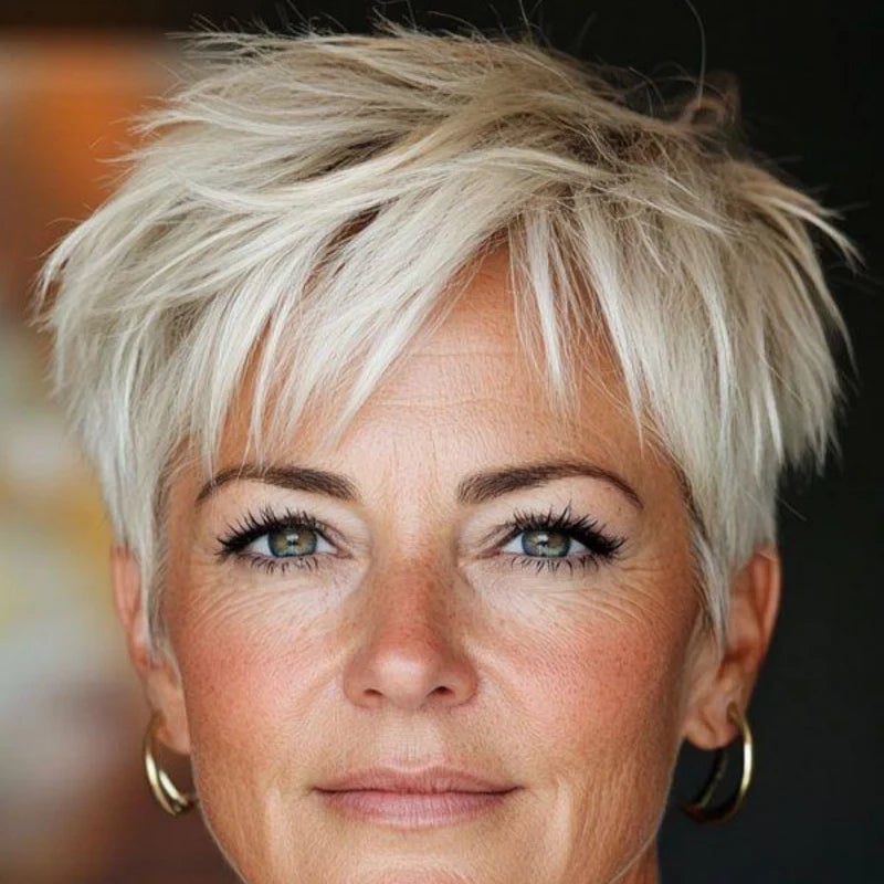 Ash Blonde Pixie With Choppy Bangs — Trendy Very Short Hair