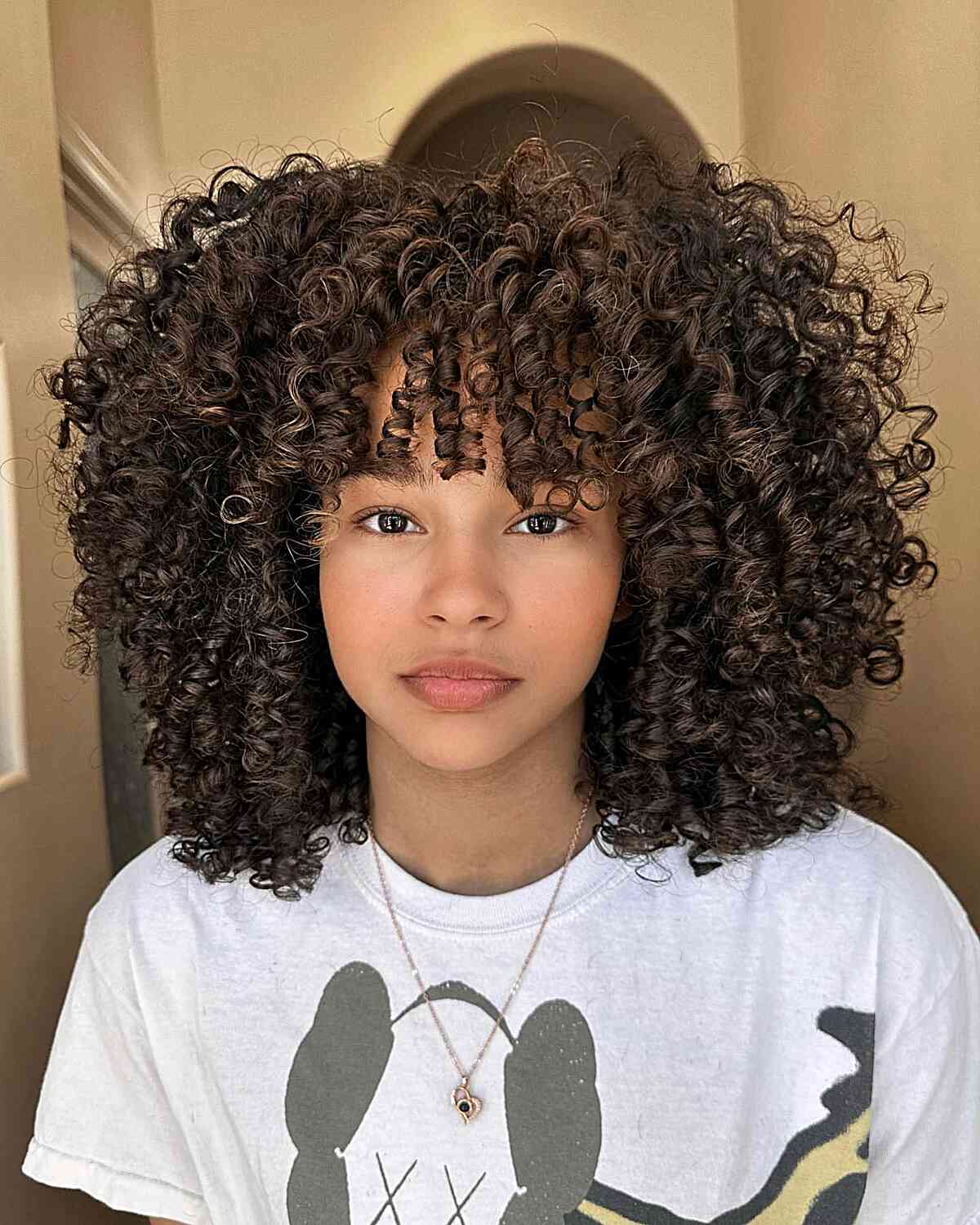 Graphic T-Shirt with Voluminous Curly Hair Graphic T-Shirt with Voluminous Curly Hair — Trendy Wash and Go