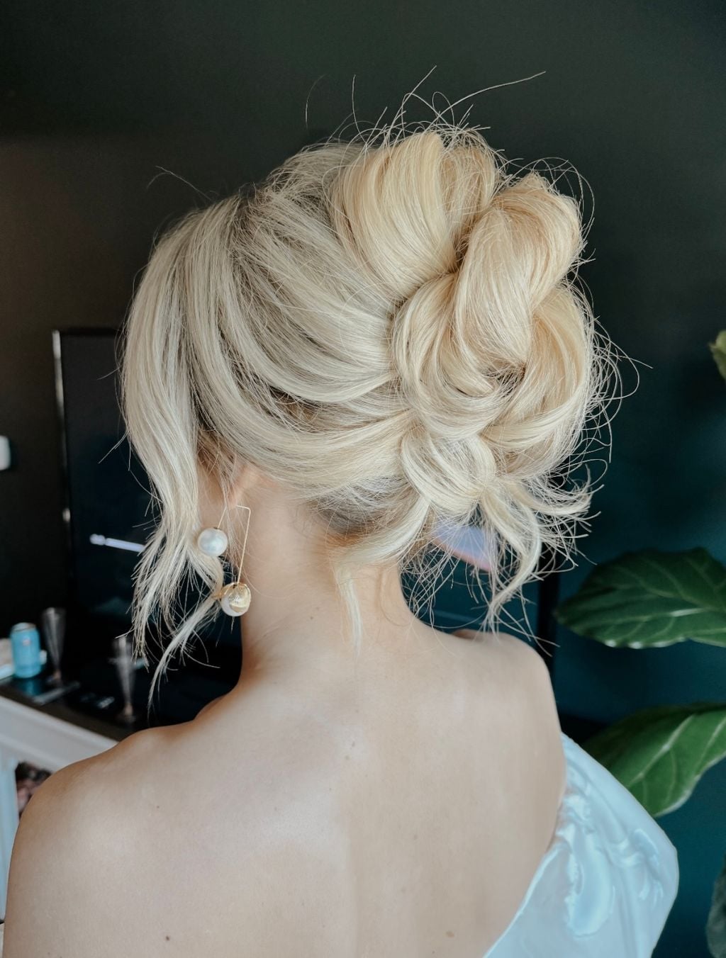 Honey Blonde Loose Braided Updo Honey Blonde Loose Braided Updo — Trendy Wedding Guest Updos