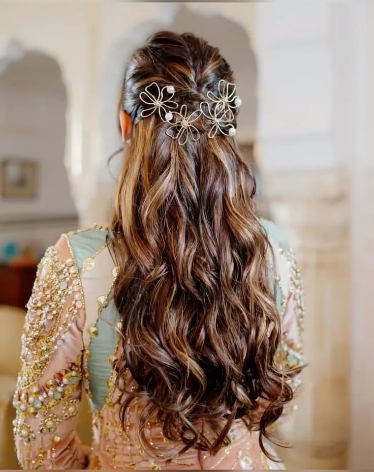 Long Wavy Brown Hair — Trendy Wedding Hair