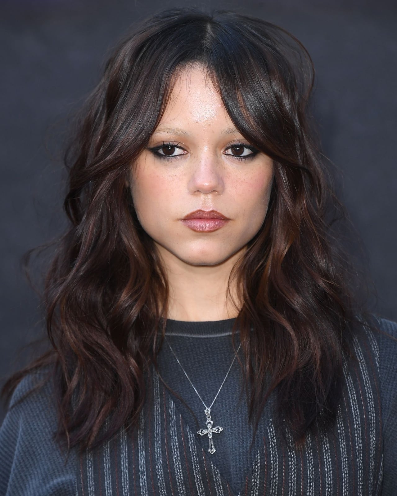 Mid-Back Dark Brown Shag With Wispy Bangs, Wavy — Trendy Work Hair