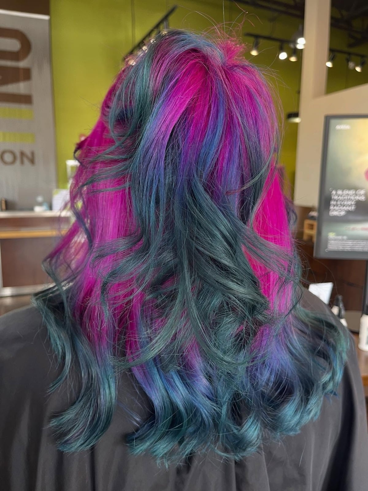 Mid-Back Vivid Color Blocking — Vivid Hair Color Inspiration