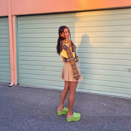 Plaid Long-Sleeve Top with Pleated Mini Skirt Plaid Long-Sleeve Top with Pleated Mini Skirt — Y2K Party Outfit Inspiration